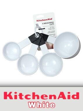 KitchenAid White 4-Piece Measuring Cup Set